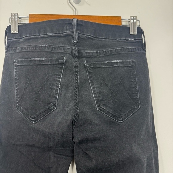MOTHER Women's Black Looker Ankle Fray Jeans Size 25 - Picture 7 of 16